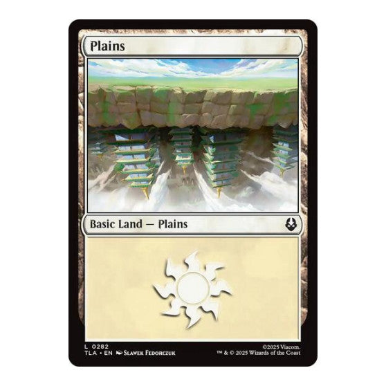 Plains (0282) (TLA) #282 Land (Foil Lightly Played) Avatar: The Last Airbender Magic: The Gathering: 2025