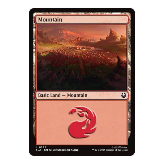 Mountain (0285) (TLA) #285 Land (Foil Lightly Played) Avatar: The Last Airbender Magic: The Gathering: 2025