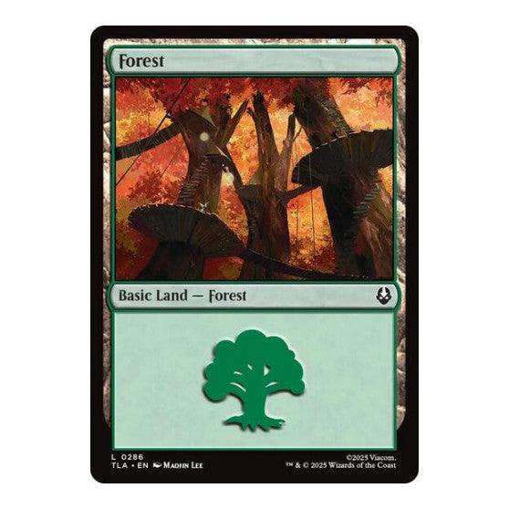 Forest (0286) (TLA) #286 Land (Foil Lightly Played) Avatar: The Last Airbender Magic: The Gathering: 2025