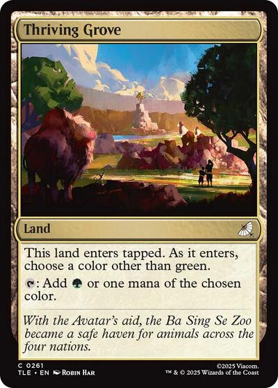 Thriving Grove (TLE) #261 Common Avatar: The Last Airbender: Eternal-Legal Magic: The Gathering: 2025