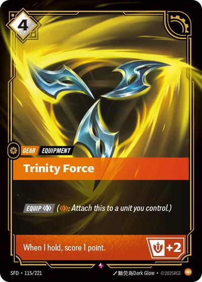 2026 Riftbound League of Legends Trading Card Game: Spiritforged (SFD) - Trinity Force (#115/221, Rare) (Foil, Near Mint)