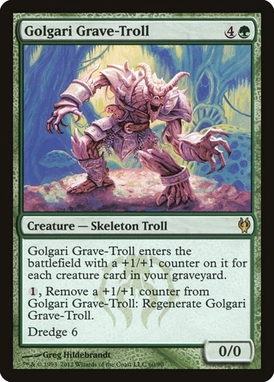 Golgari Grave Troll (DDJ) #60 Rare (Near Mint) Duel Decks: Izzet vs. Golgari Magic: The Gathering: 2012