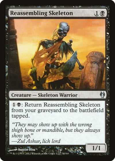 Reassembling Skeleton (DDJ) #50 Uncommon (Lightly Played) Duel Decks: Izzet vs. Golgari Magic: The Gathering: 2012