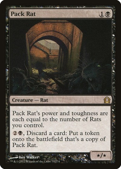 Pack Rat (RTR) #73 Rare (Lightly Played) Return to Ravnica Magic: 2012
