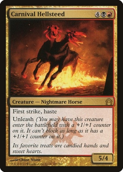 Carnival Hellsteed (RTR) #147 Rare (Moderately Played) Return to Ravnica Magic: The Gathering: 2012