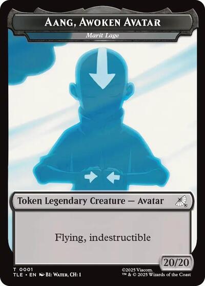 Aang Awoken Avatar Marit Lage Treasure Double Sided Token (TLE) #1 // 22 T (Lightly Played) Avatar: The Last Airbender: Eternal-Legal Magic: The Gathering: 2025