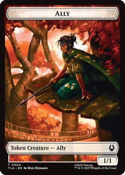 Ally (0004) // Clue (0015) Double-Sided Token (TLA) #4 // 15 Token (Lightly Played) Avatar: The Last Airbender Magic: The Gathering: 2025