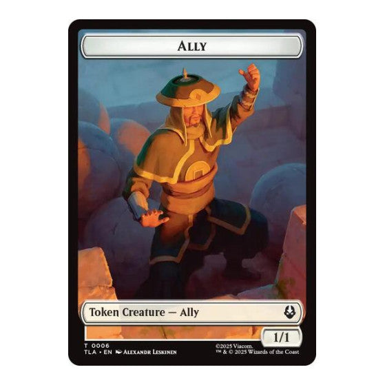 Ally (0006) // Clue (0017) Double-Sided Token (TLA) #6 // 17 Token (Foil Near Mint) Avatar: The Last Airbender Magic: The Gathering: 2025