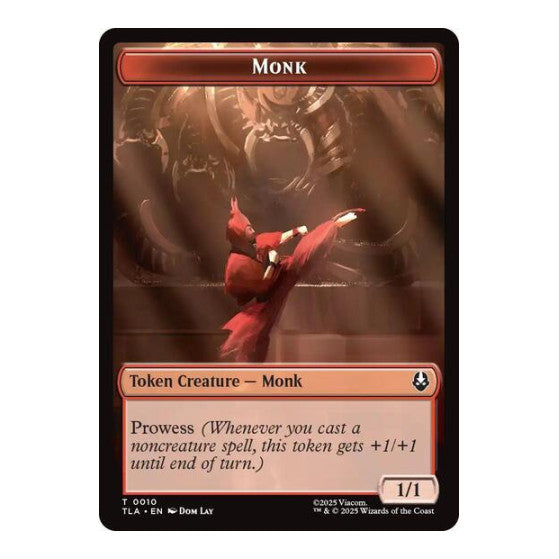Monk // Food (0021) Double-Sided Token (TLA) #10 // 21 Token (Foil Near Mint) Avatar: The Last Airbender Magic: The Gathering: 2025