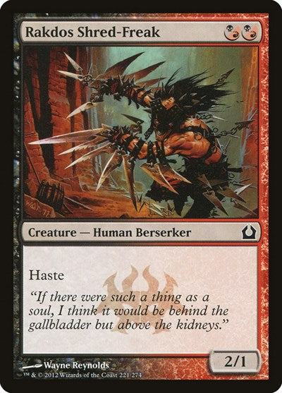 Rakdos Shred Freak (RTR) #221 Common (Lightly Played) Return to Ravnica Magic: 2012