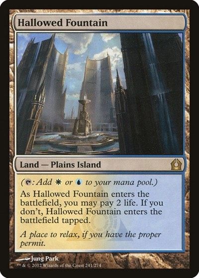 Hallowed Fountain (RTR) #241 Rare (Moderately Played) Return to Ravnica Magic: The Gathering: 2012