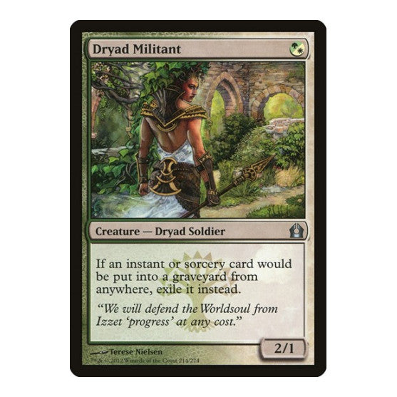 Dryad Militant (RTR) #214 Uncommon (Heavily Played) Return to Ravnica Magic: The Gathering: 2012
