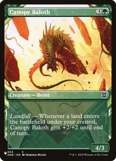 Canopy Baloth (Showcase) (LIST) #304 Common (Lightly Played) The List Reprints Magic: The Gathering: 2026