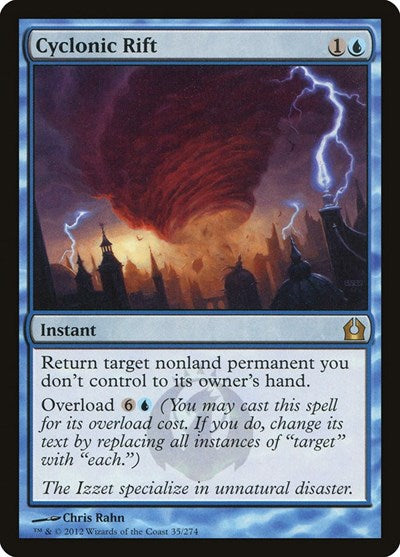 Cyclonic Rift (RTR) #35 Rare (Heavily Played) Return to Ravnica Magic: The Gathering: 2012