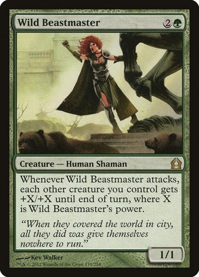 Wild Beastmaster (RTR) #139 Rare (Moderately Played) Return to Ravnica Magic: The Gathering: 2012