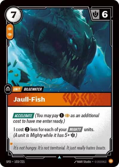 Jaull-Fish (SFD) #103/221 Uncommon (Near Mint) Spiritforged Riftbound: League of Legends Trading Card Game: 2026