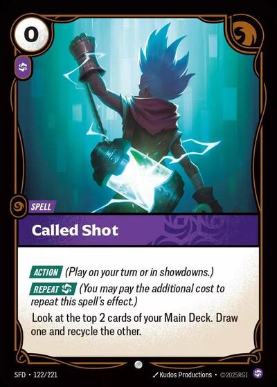 2026 Riftbound League of Legends Trading Card Game: Spiritforged (SFD) - Called Shot (#122/221, Common)