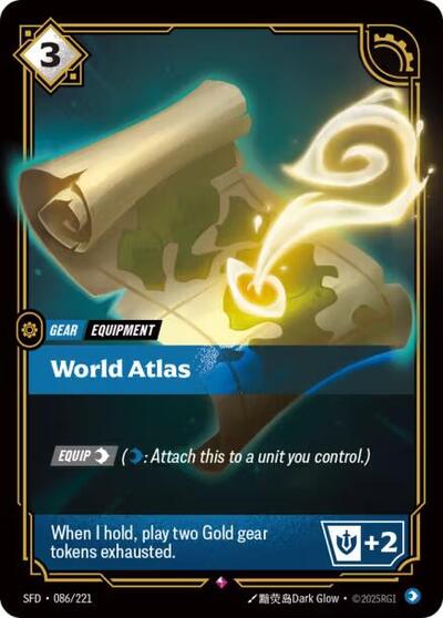 World Atlas (SFD) #086/221 Rare (Foil Near Mint) Spiritforged Riftbound: League of Legends Trading Card Game: 2026