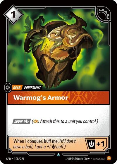 2026 Riftbound League of Legends Trading Card Game: Spiritforged (SFD) - Warmogs Armor (#108/221, Uncommon) (Near Mint)