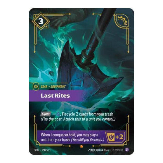 Last Rites (SFD) #150/221 Epic (Foil Near Mint) Spiritforged Riftbound: League of Legends Trading Card Game: 2026