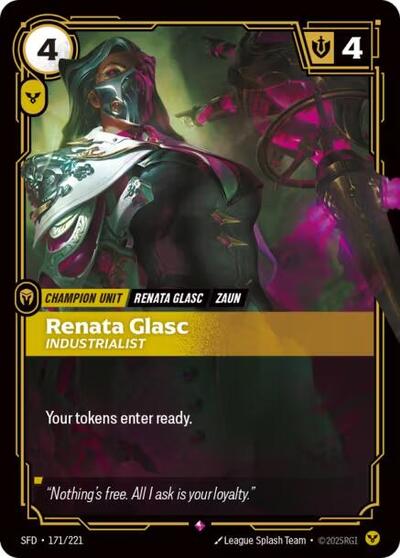 Renata Glasc - Industrialist (SFD) #171/221 Rare (Foil Near Mint) Spiritforged Riftbound: League of Legends Trading Card Game: 2026