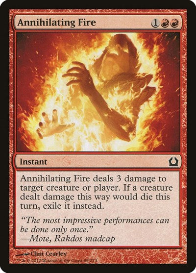Annihilating Fire (RTR) #85 Common (Lightly Played) Return to Ravnica Magic: The Gathering: 2012