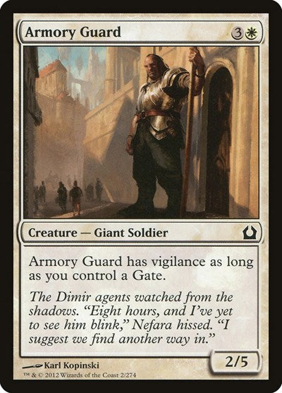 Armory Guard (RTR) #2 Common (Lightly Played) Return to Ravnica Magic: 2012