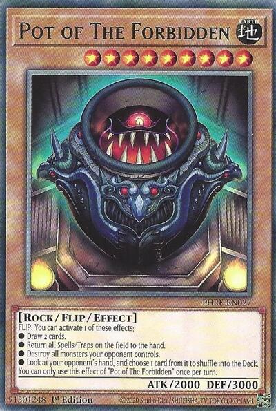 2025 YuGiOh: Phantom Revenge (PHRE) - Pot of The Forbidden (#PHRE-EN027, Rare) (1st Edition, Near Mint)