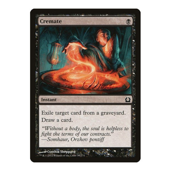 Cremate (RTR) #59 Common (Lightly Played) Return to Ravnica Magic: The Gathering: 2012