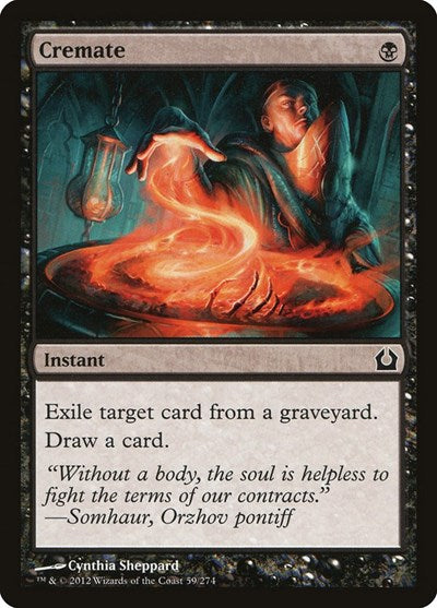 Cremate (RTR) #59 Common (Lightly Played) Return to Ravnica Magic: The Gathering: 2012