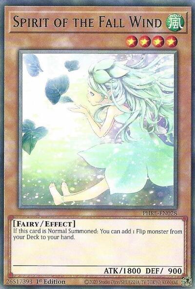 Spirit of the Fall Wind (PHRE) #PHRE-EN028 Rare (1st Edition Near Mint) Phantom Revenge YuGiOh: 2025