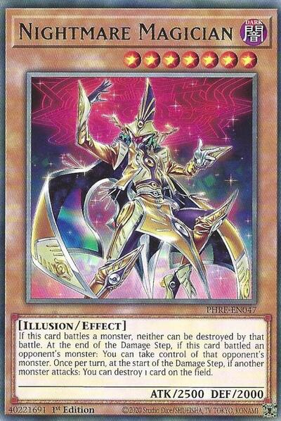 2025 YuGiOh: Phantom Revenge (PHRE) - Nightmare Magician (#PHRE-EN047, Rare) (1st Edition, Near Mint)