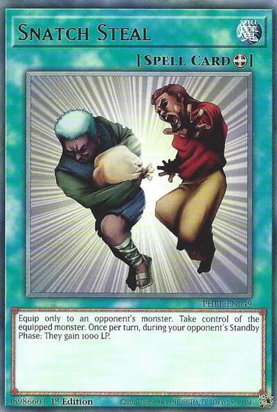 2025 YuGiOh: Phantom Revenge (PHRE) - Snatch Steal (#PHRE-EN049, Rare) (1st Edition, Near Mint)