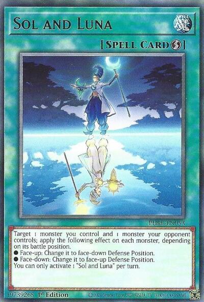 2025 YuGiOh: Phantom Revenge (PHRE) - Sol and Luna (#PHRE-EN053, Rare) (1st Edition, Near Mint)