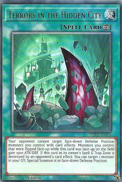 2025 YuGiOh: Phantom Revenge (PHRE) - Terrors in the Hidden City (#PHRE-EN054, Rare) (1st Edition, Near Mint)