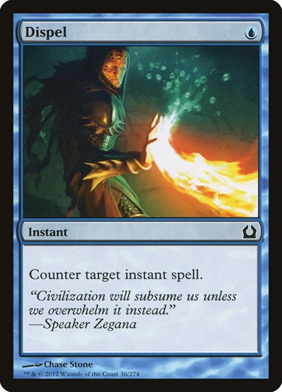Dispel (RTR) #36 Common (Moderately Played) Return to Ravnica Magic: The Gathering: 2012