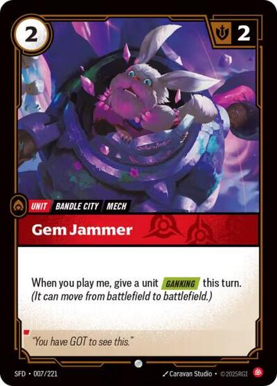 Gem Jammer (SFD) #007/221 Common Spiritforged Riftbound: League of Legends Trading Card Game: 2026
