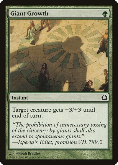 Giant Growth (RTR) #125 Common (Damaged) Return to Ravnica Magic: The Gathering: 2012