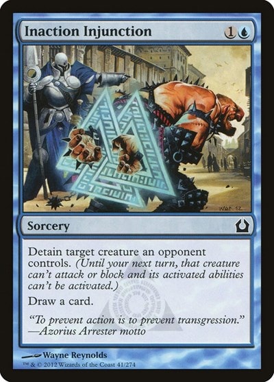 Inaction Injunction (RTR) #41 Common (Heavily Played) Return to Ravnica Magic: The Gathering: 2012