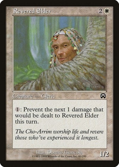 Revered Elder (MMQ) #43 Common (Heavily Played) Mercadian Masques Magic: The Gathering: 1999