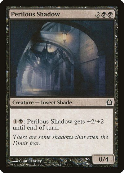 Perilous Shadow (RTR) #74 Common (Lightly Played) Return to Ravnica Magic: 2012