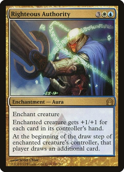 Righteous Authority (RTR) #189 Rare Return to Ravnica Magic: The Gathering: 2012