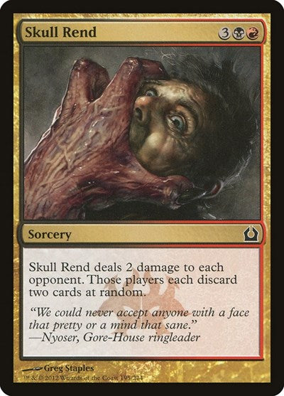 Skull Rend (RTR) #195 Common (Lightly Played) Return to Ravnica Magic: The Gathering: 2012