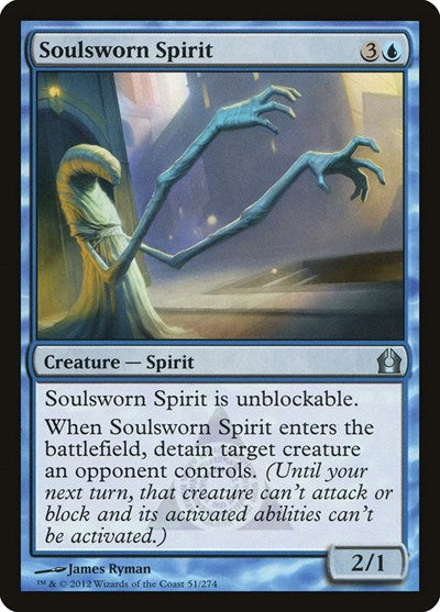 Soulsworn Spirit (RTR) #51 Uncommon (Lightly Played) Return to Ravnica Magic: 2012