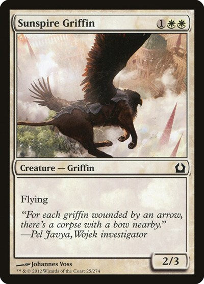 Sunspire Griffin (RTR) #25 Common (Lightly Played) Return to Ravnica Magic: 2012
