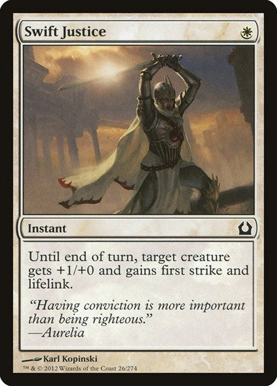 Swift Justice (RTR) #26 Common (Lightly Played) Return to Ravnica Magic: 2012