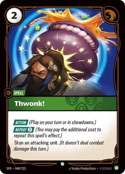 Thwonk! (SFD) #040/221 Common Spiritforged Riftbound: League of Legends Trading Card Game: 2026