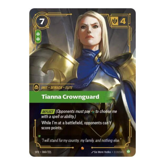 Tianna Crownguard (SFD) #060/221 Epic (Foil Near Mint) Spiritforged Riftbound: League of Legends Trading Card Game: 2026