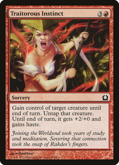 Traitorous Instinct (RTR) #109 Common (Moderately Played) Return to Ravnica Magic: The Gathering: 2012