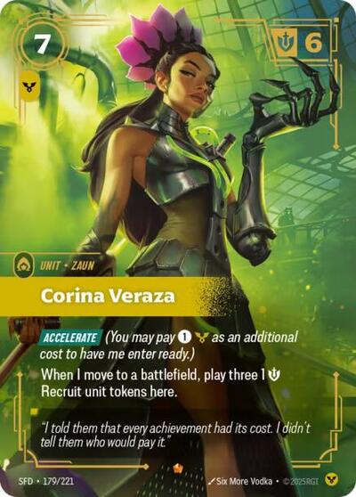 Corina Veraza (SFD) #179/221 Epic (Foil Near Mint) Spiritforged Riftbound: League of Legends Trading Card Game: 2026